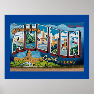 Poster Saudações, Austin, Texas