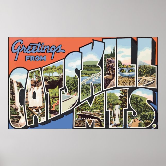 Póster Saudações Da Catability Mts, Vintage. (Frente)