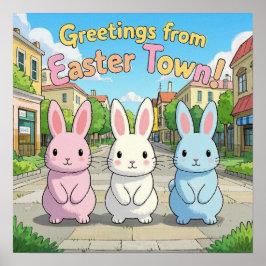 Poster Saudações da Celebração da Cidade Páscoa