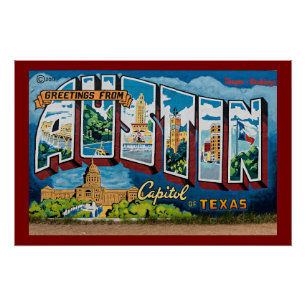 Póster Saudações de Austin, Texas