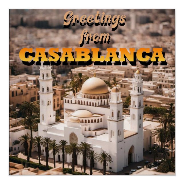 Póster Saudações de CASABLANCA (Frente)