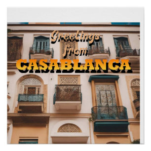 Póster Saudações de CASABLANCA