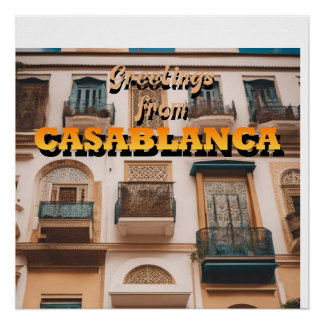 Póster Saudações de CASABLANCA