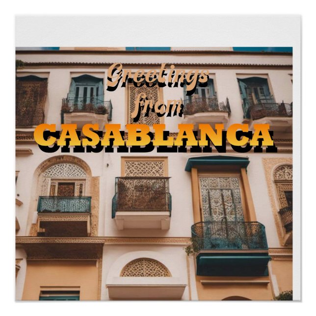 Póster Saudações de CASABLANCA (Frente)