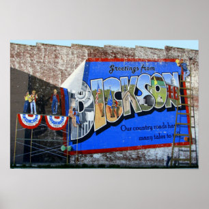 Poster Saudações de Dickson County Tennessee ~ Mural