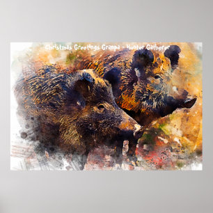 Poster Saudações de Natal Vô Hunter Gatherer