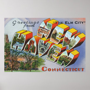 Póster Saudações de New Haven, CT