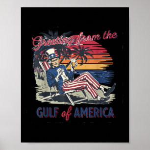Poster Saudações Do Golfo Da América Americana Trump Patr