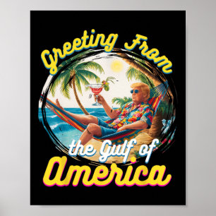 Poster Saudações Do Golfo Da América Americana Trump Patr