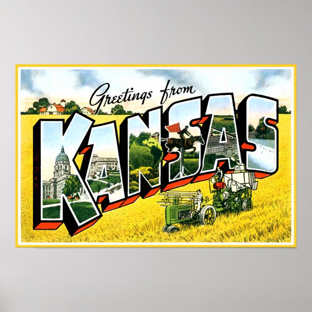 Póster Saudações do Kansas (Frente)