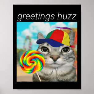 Poster Saudações Huzz Meme Engraçado Gíria Gen Z Gen Alph