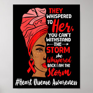 Poster Saúde do Coração Mulheres Negras Melanina Conscien