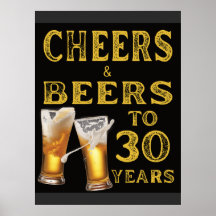Saúde e Cerveja aos meus 30 anos de aniversário en