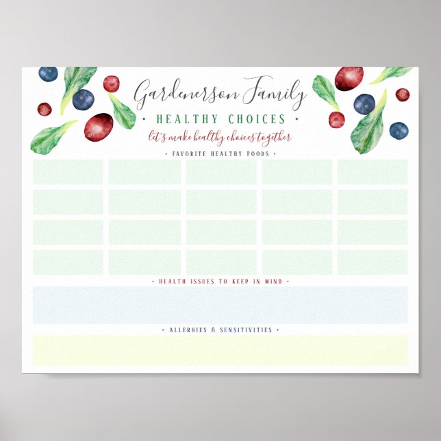 Poster Saúde e nutrição personalizadas (Frente)