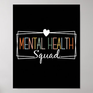 Poster Saúde Esquadrão Cérebro Doença Mental Sensibilizaç