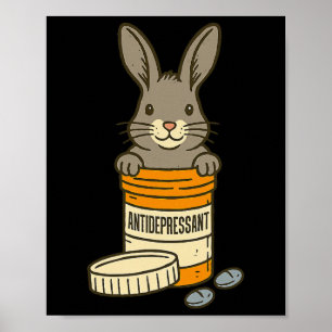 Poster Saúde Mental Antidepressivo Humor Coelho Coelho Lo