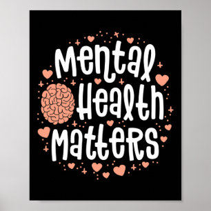 Poster Saúde Mental As Mulheres Acabam Com As Doenças Est
