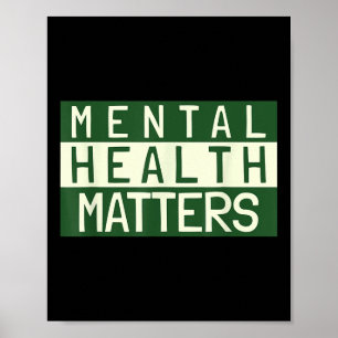 Poster Saúde Mental Aumenta Sensibilização Quebra Estigma