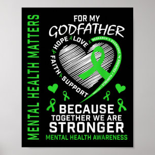 Poster Saúde Mental Do Padrinho Sensibilização Para A Saú