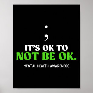 Poster Saúde Mental Está Tudo Bem Em Não Estar Bem Consci