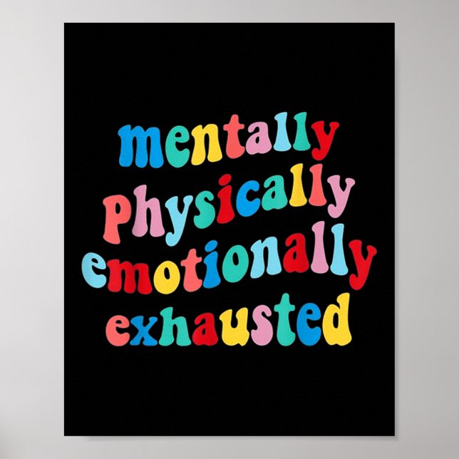 Poster Saúde Mental Física Emocionalmente Esgotada (Frente)
