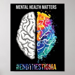 Poster Saúde Mental Importa Sensibilização Mês Figurino