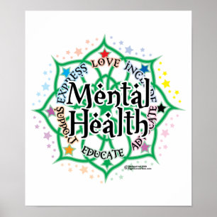 Póster Saúde mental Lotus