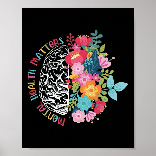 Poster Saúde Mental Motivativa Importa Inspiração (Frente)