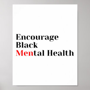 Poster Saúde mental negra Sensibilização para a saúde men