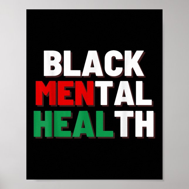 Poster Saúde Mental Preta S (Frente)