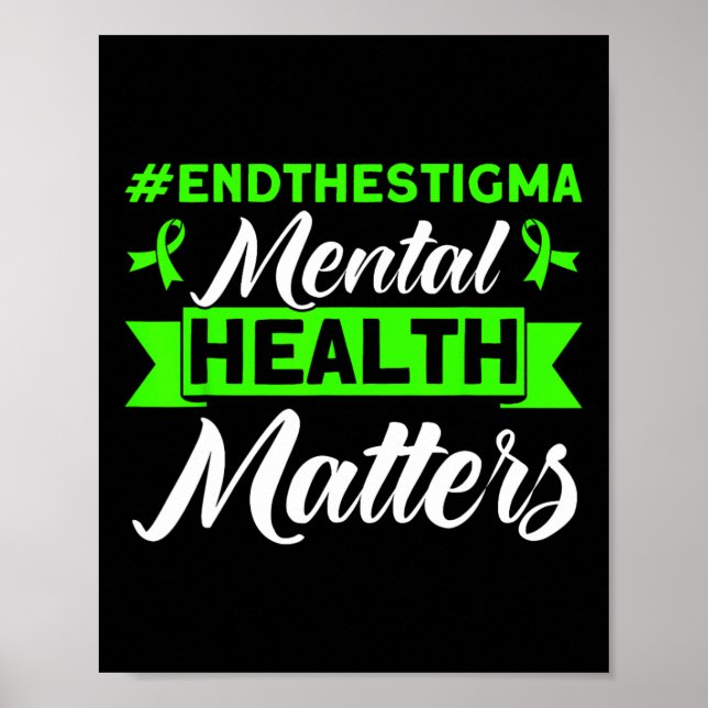 Poster Saúde Mental Problemas de Saúde Mental Awaren (Frente)
