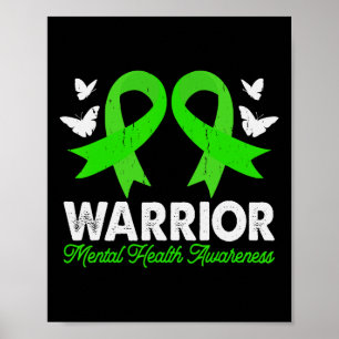 Poster Saúde Mental Sensibilização Guerreira Ansiedade Me