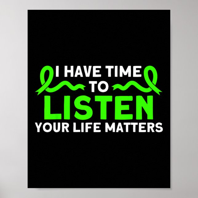 Poster Saúde mental Sua Vida Problemas Saúde Mental Awa (Frente)