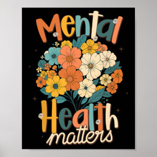 Poster Saúde Mental Vibrações Positivas Ansiedade Seja Ge