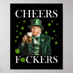 Poster Saúde para o Dia de São Patrício Engraçado Bebendo