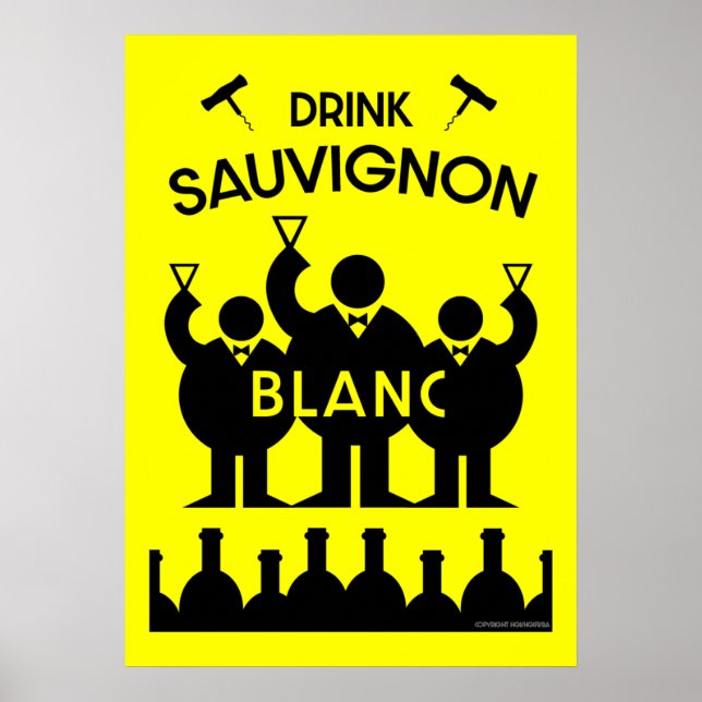 Poster Sauvignon Blanc Wine Drinker (Frente)