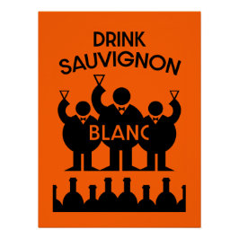Póster Sauvignon Blanc Wine Drinker