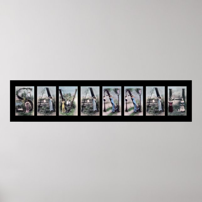 Poster SAVANNAH - Alphabet - Letra name Art (Frente)