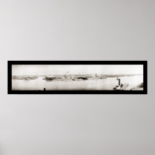 Póster Savannah, GA Docks Foto 1909