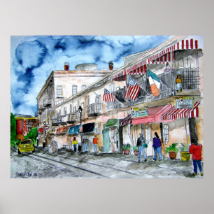 Poster savannah_river_street_painting