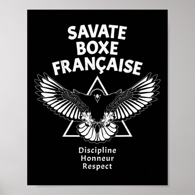 Poster Savate French Kickboxing Eagle  (Frente)