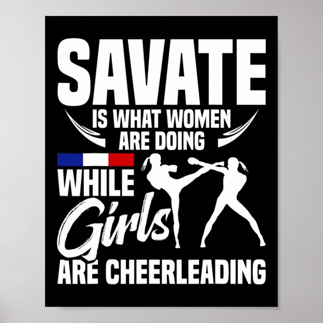 Poster Savate Martial Arts School Training Boxing Savate  (Frente)