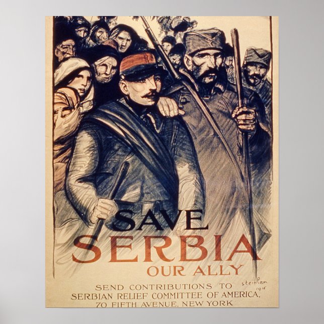 Póster "Save Sérvia Our Ally", poster, 1915 (lito) (Frente)