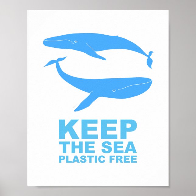 Poster Save the Whales · Keep the Sea Plastic Free Apron (Frente)