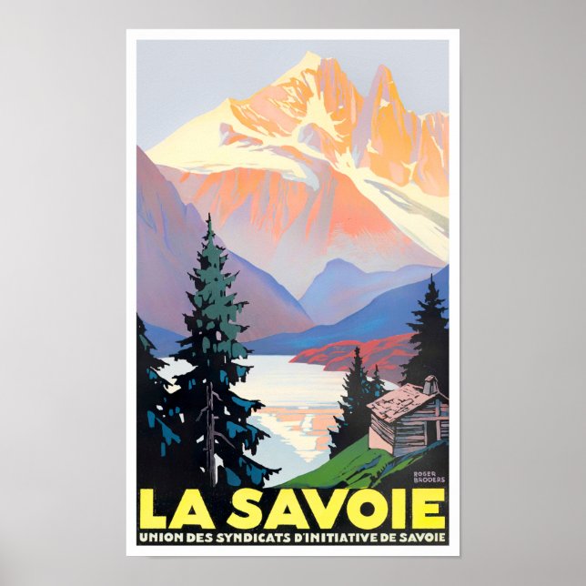 Poster Savoie France viagens vintage (Frente)
