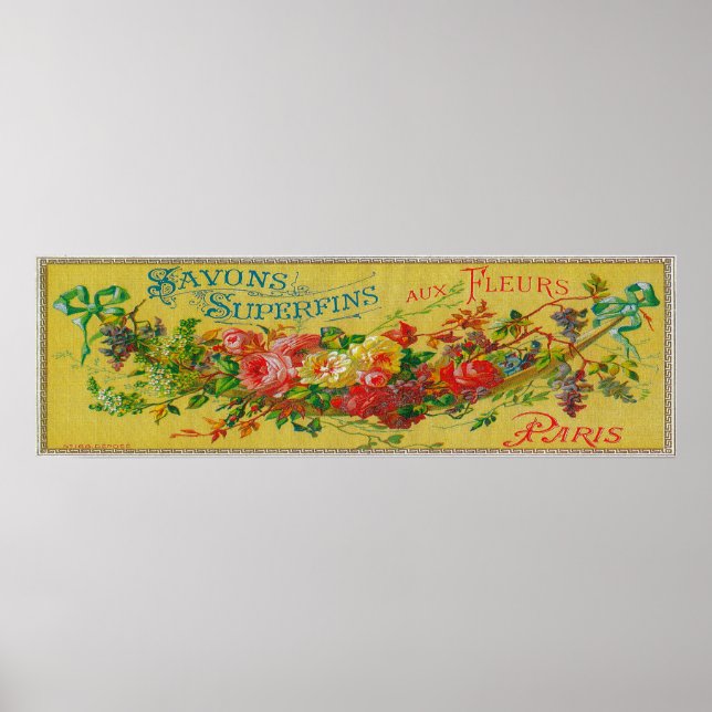 Póster Savon Superfins Soap LabelParis, França (Frente)