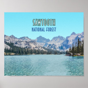 Poster Sawtooth National Forest Idaho