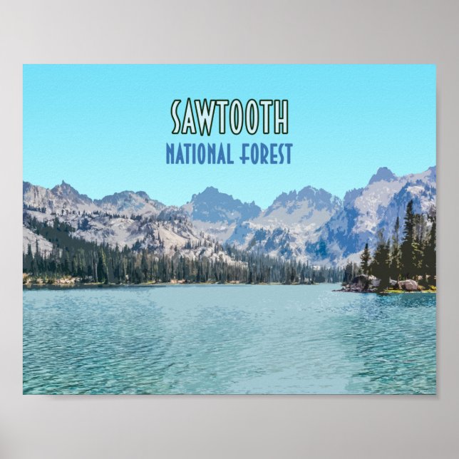 Poster Sawtooth National Forest Idaho (Frente)