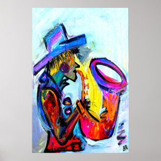 Poster sax an abstrato 24x36