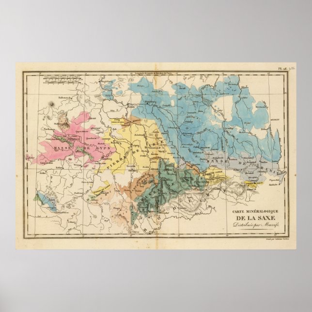 Póster Saxe mineralogica (Frente)